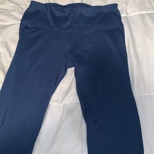 Blue active life cropped leggings